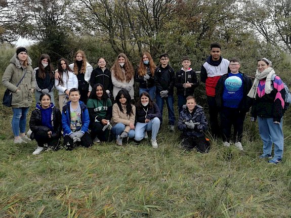 Gruppenfoto beim Landschaftspflege-Einsatz