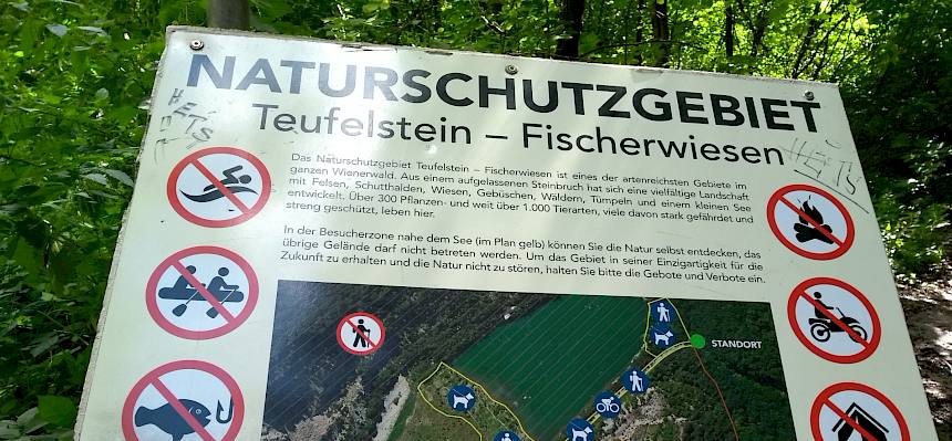 Übersicht über das Naturschutzgebiet Teufelstein-Fischerwiesen. © LPV/Pascher