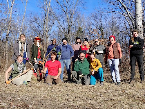 Gruppenfoto nach dem Landschaftspflege-Einsatz