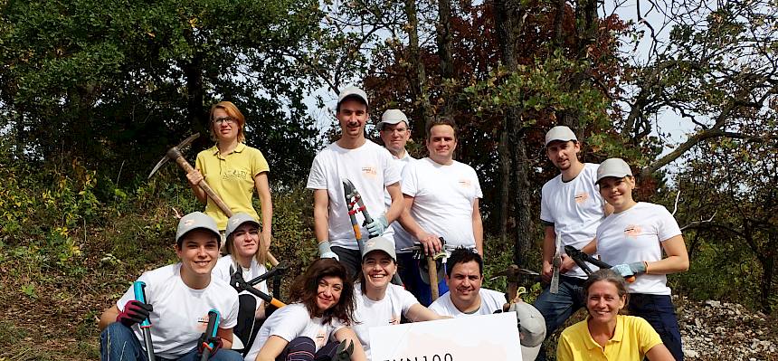 Gruppenfoto der Freiwilligen