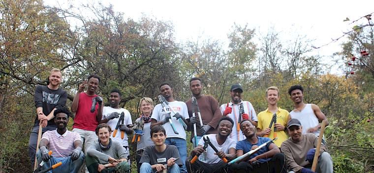 Gruppenfoto der Freiwilligen