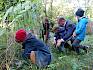 Die Kinder setzten sich heute für die Natur in ihrer Gemeinde ein. Unterstützt wurden sie von Bürgermeister Herbert Janschka. © Corinna Kobliska Kinder bei Landschaftspflege