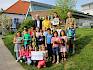 Die Schüler:innen der 1b der VS Pfaffstätten freuten sich über die Urkunde. © LPV/L. van Ginderachter Gruppenfoto