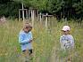 Wie auch schon das letzte Mal erhoben die Kinder in Zweiergruppen die Basisdaten ihrer zwei Quadratmeter Wiesenfläche. © LPV/F. Hohn Kinder erheben Pflanzen