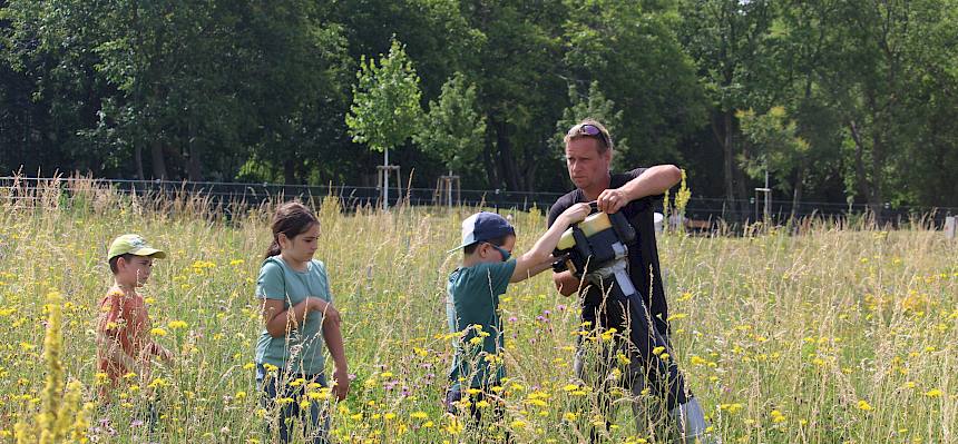 Kind mit Insektensauger