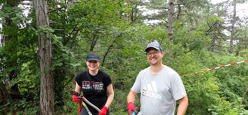 Volunteers bei der Arbeit