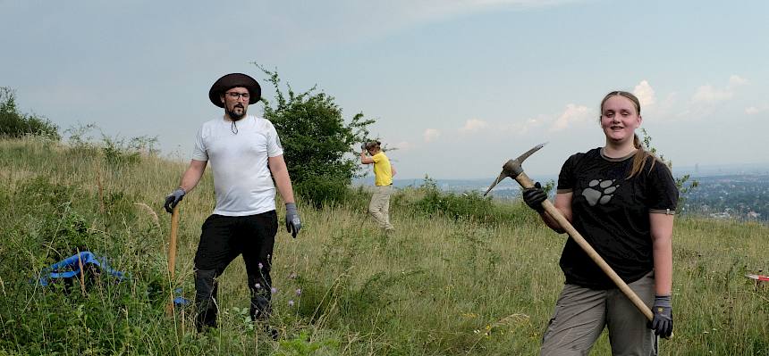 Volunteers bei der Arbeit