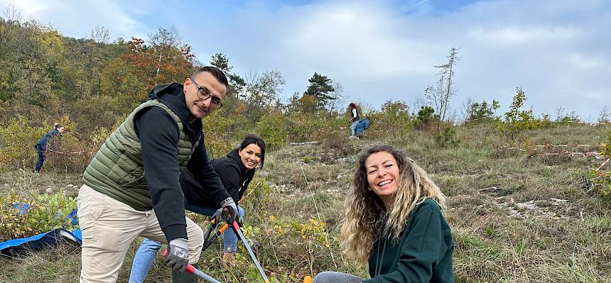 Menschen bei der Arbeit in der Natur