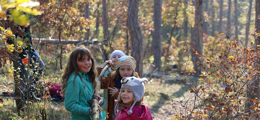 Kinder im Wald