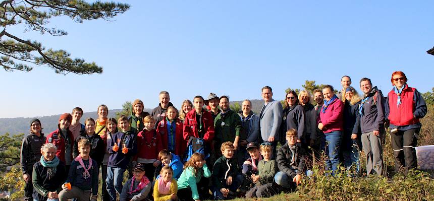 Gruppenfoto Pfadfinder:innen Baden