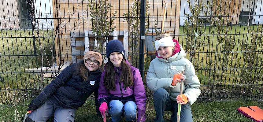 Kinder pflanzen Strauch