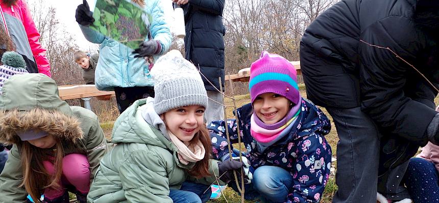 Kinder pflanzen Strauch
