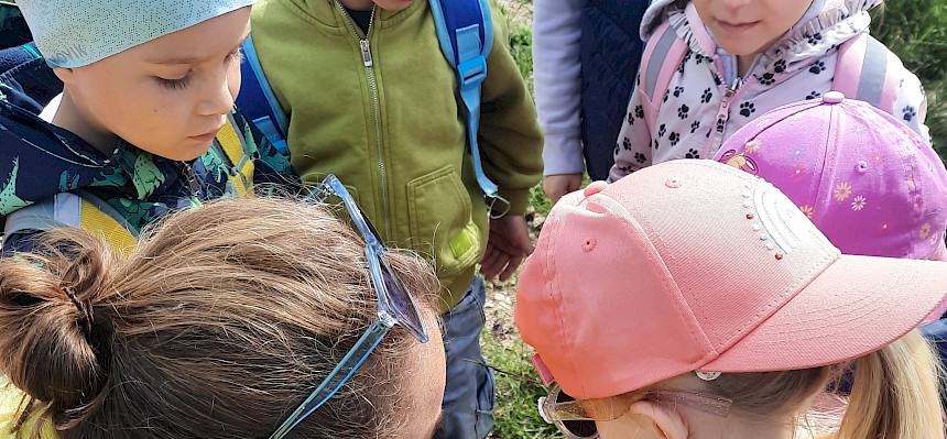 Frau und Kinder