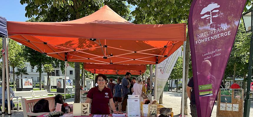 Infostand Naturpark Föhrenberge