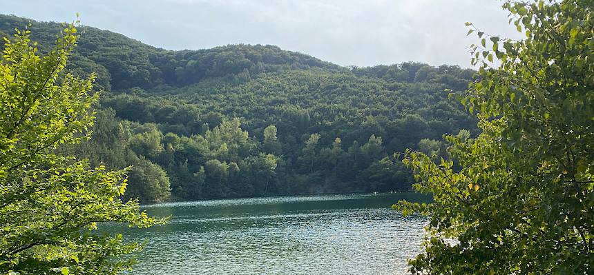 Blick über den Steinbruchsee
