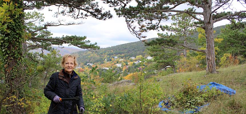 Frau im Kurpark Baden