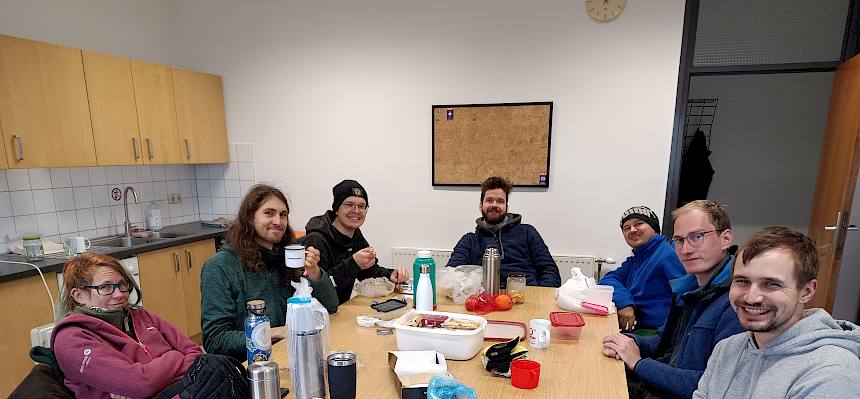 Mittagspause im Warmen