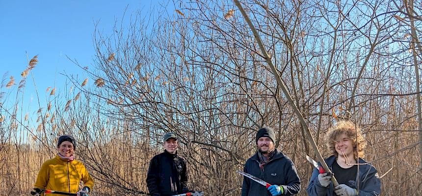 Freiwillige bei der Arbeit