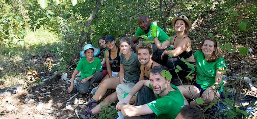 Kurze Pause im Schatten