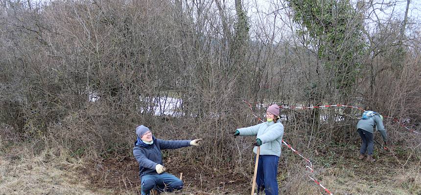 Freiwillige bei der Arbeit