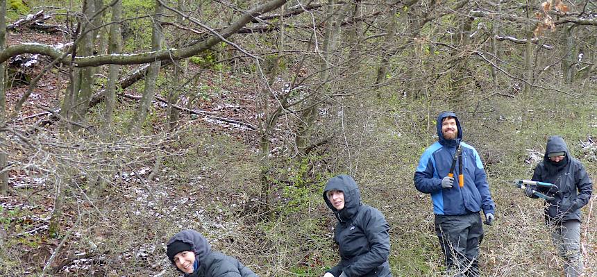 Freiwillige bei der Arbeit