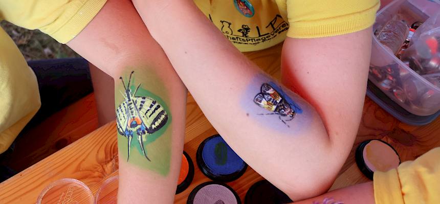 Naturmotive mit Kinderschminke