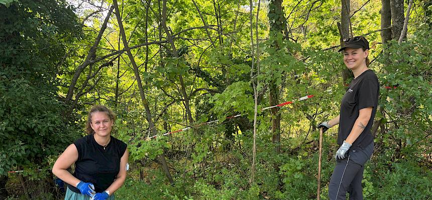 Volunteers mit Krampen