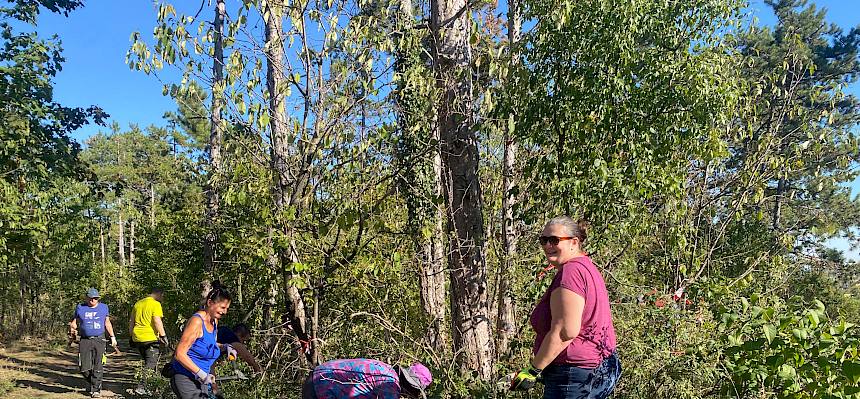 Geocacher:innen packen mit an