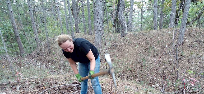 Volunteer mit Krampen