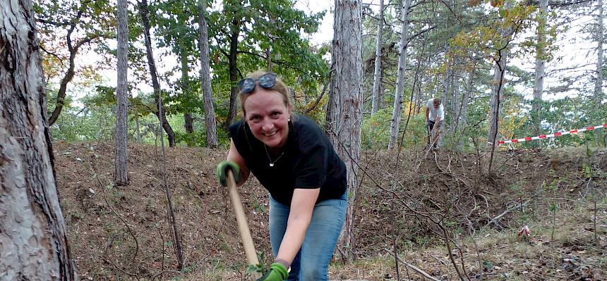 Volunteer mit Krampen