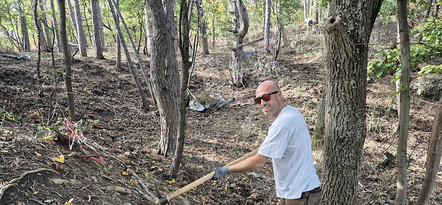 Volunteer mit Krampen
