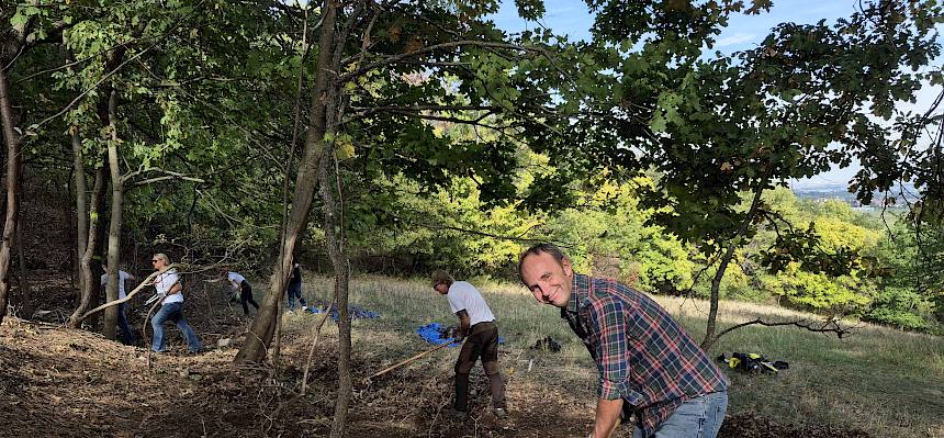 Volunteer mit Krampen